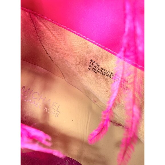 MICHAEL MICHAEL KORS Whitby Feather Trim Suede Ankle Boot 6.5 NWOB $250 - Picture 10 of 13